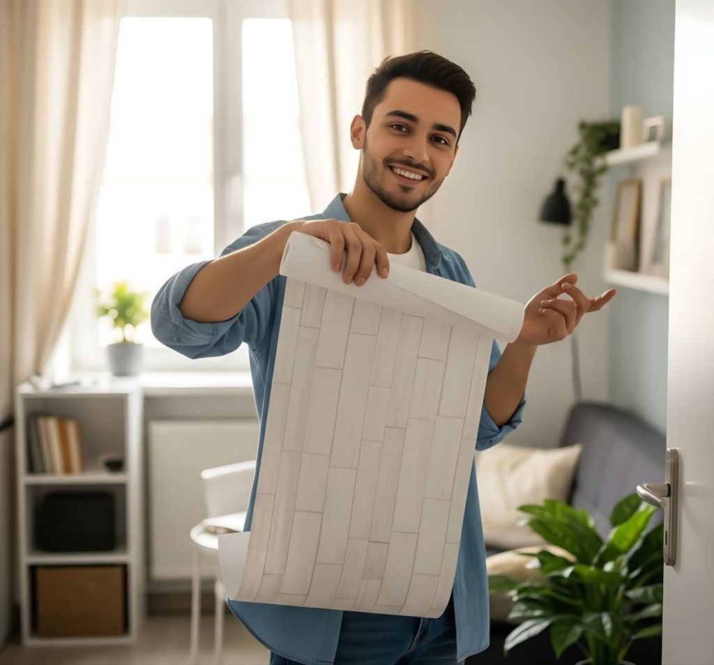 Renter-friendly wall decor with peel-and-stick wallpaper